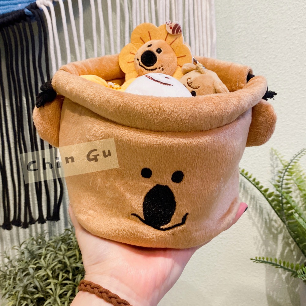 【親咕小舖-Ghin Gu Ü 台灣出貨】韓國考拉收納袋 布袋 短尾袋鼠 柿子椒熊 化妝袋 補妝 考拉 小熊 生日禮-細節圖3