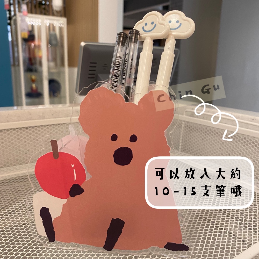 【親咕小舖-Ghin Gu Ü 台灣出貨】韓國考拉筆筒 筆架 考拉熊 柿子椒熊 短尾袋鼠 文具收納 桌面筆架 筆桶-細節圖5