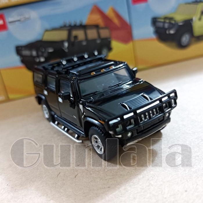 JKM 1:64 HUMMER H2 SUT金屬模型車 悍馬 1/64 吉普車 軍用等級越野車-細節圖5