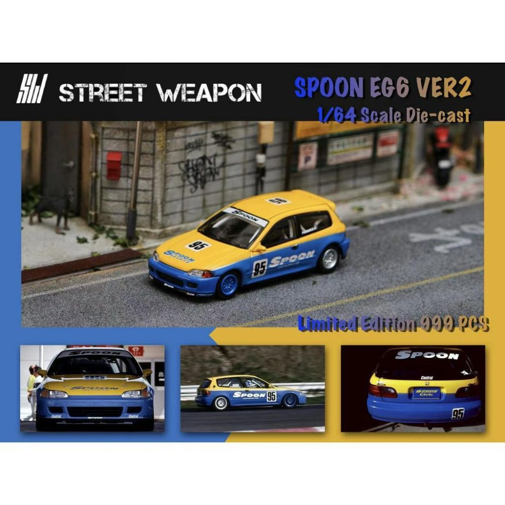 SW 1:64 Spoon EG6 Rocket Bunny MX5 模型 本田喜美K6 馬自達 Mazda MX-5-細節圖5