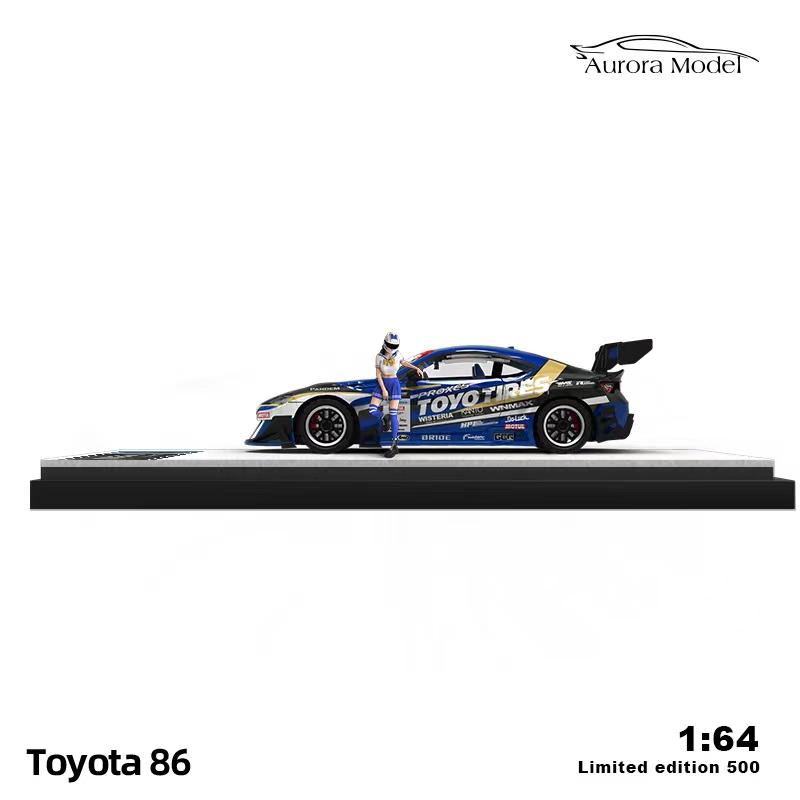 AuroraModel 1:64 86 Toyotires賽事塗裝 FT86 GR模型 人偶限量版 豐田 GT7-細節圖4