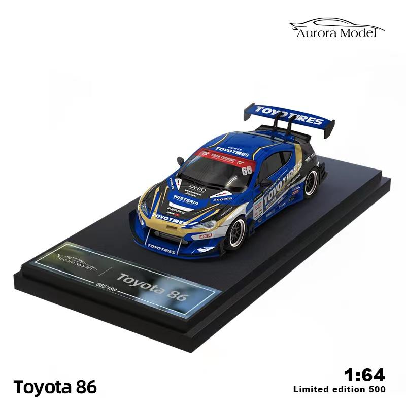 AuroraModel 1:64 86 Toyotires賽事塗裝 FT86 GR模型 人偶限量版 豐田 GT7-細節圖7