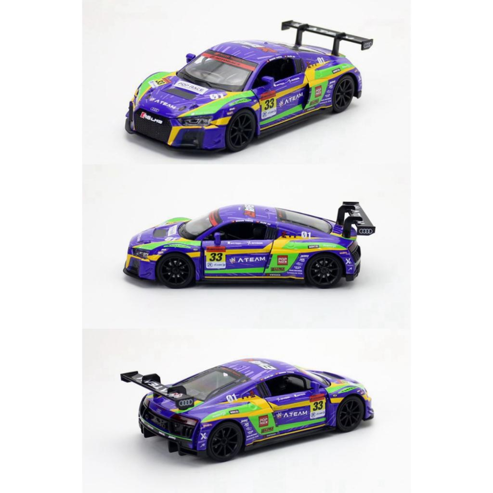 EVA RACING AUDI R8 LMS 1:32模型 福音戰士聯名車 初號機 貳號機 覺醒 爆走-細節圖5