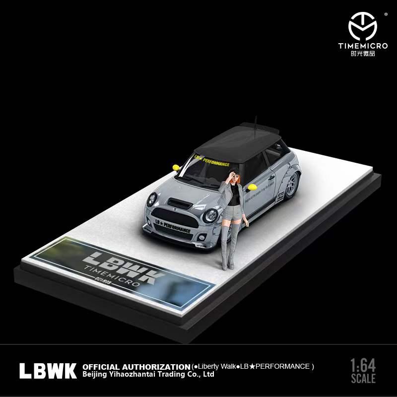 TimeMicro1:64 MINI COOPER 電鍍銀塗裝模型車 LBWK JCW S 寶馬迷你-細節圖2