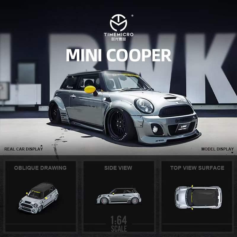 TimeMicro1:64 MINI COOPER 電鍍銀塗裝模型車 LBWK JCW S 寶馬迷你-細節圖3