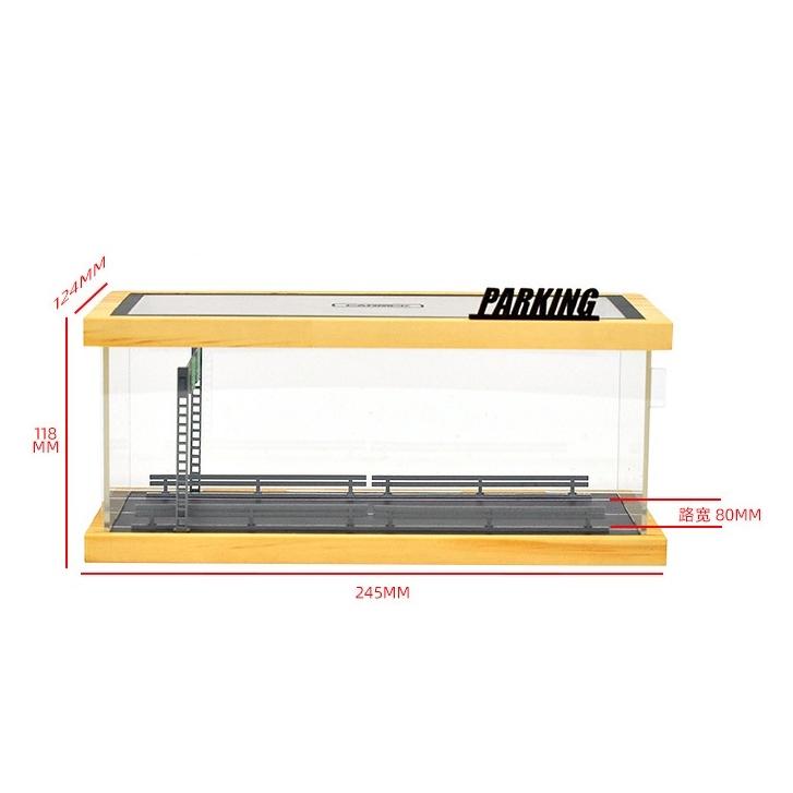 公路場景 1:64高清防塵盒 高速公路場景收納盒 1/64模型車場景停車場 適用TOMICA多美 風火輪 MINI GT-細節圖6