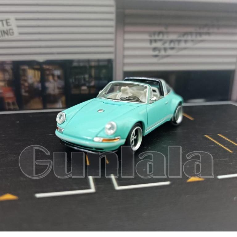 POPRACE 1:64 964 Targa 模型車 拓意 保時捷911 Carrera-細節圖2