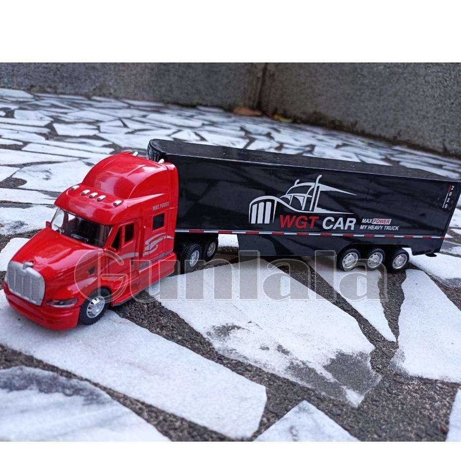 美式卡車 約1:50 40尺貨櫃 車輛運輸貨櫃車 重型卡車頭 貨櫃拖車 美式貨櫃車 四十尺 container-細節圖2