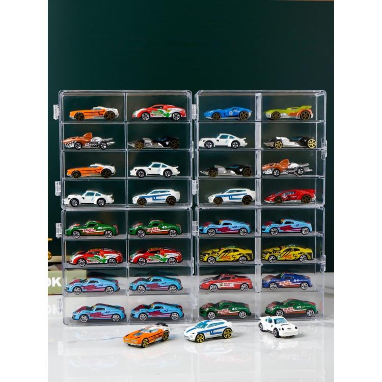 多美TOMICA小車收納盒 8格收納格 風火輪收納 1:64防塵盒 模型車展示櫃 MINI GT展示箱 1/64防塵箱-細節圖2