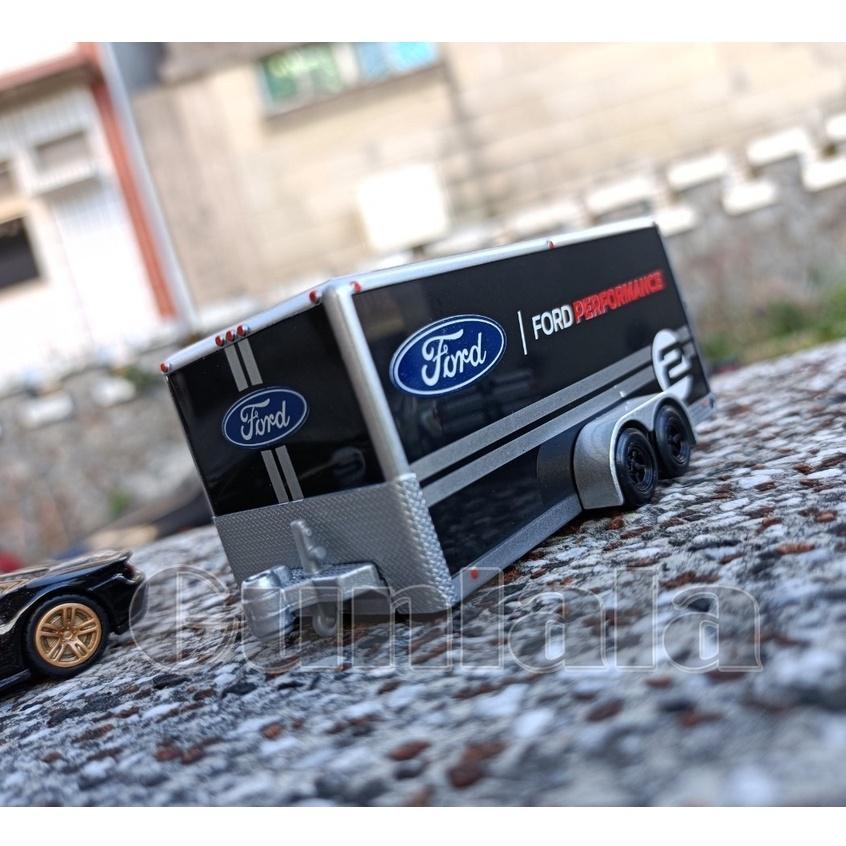 皮卡改裝拖車 運輸車套裝 1:64模型 F150 SVT 福特野馬 雪佛蘭Camaro 道奇Magnum F-150-細節圖5