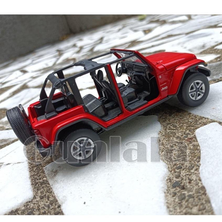 Jeep Wrangler Sahara 1:32模型車 精緻敞篷吉普藍哥 4代牧馬人JL 越野SUV 玩命關頭車款-細節圖2