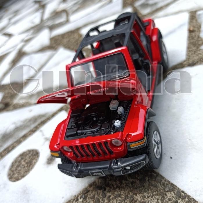 Jeep Wrangler Sahara 1:32模型車 精緻敞篷吉普藍哥 4代牧馬人JL 越野SUV 玩命關頭車款-細節圖5