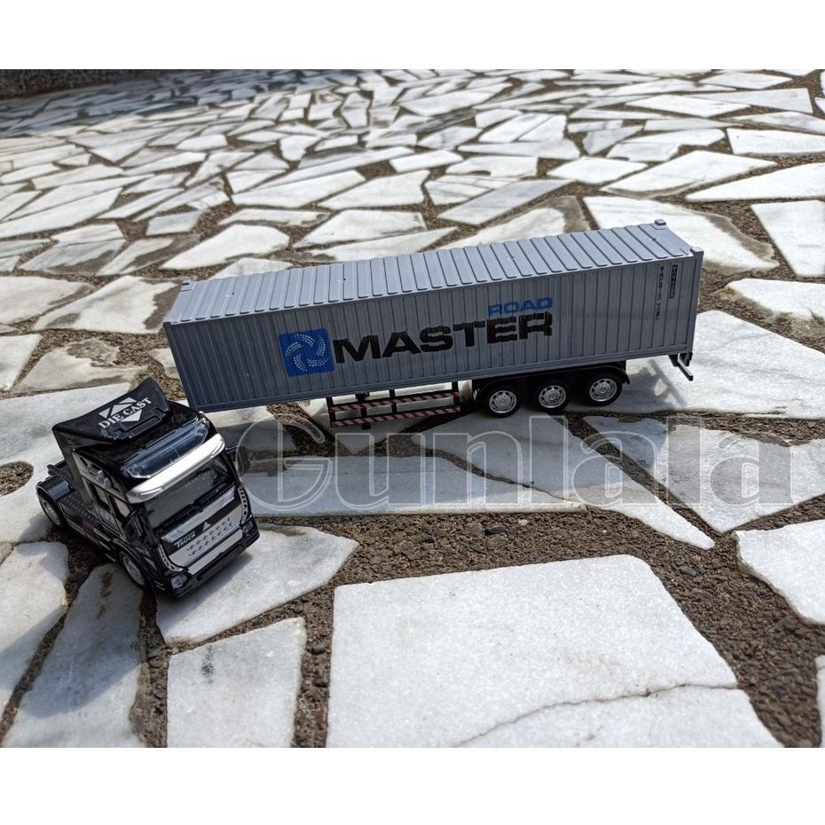 貨櫃車模型 40呎貨櫃 卡車頭 1:50 大貨櫃車 拖車頭 模型貨櫃車 Truck Model 拖車 1/50-細節圖3