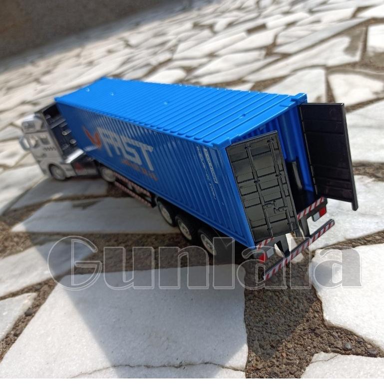貨櫃車模型 40呎貨櫃 卡車頭 1:50 大貨櫃車 拖車頭 模型貨櫃車 Truck Model 拖車 1/50-細節圖4