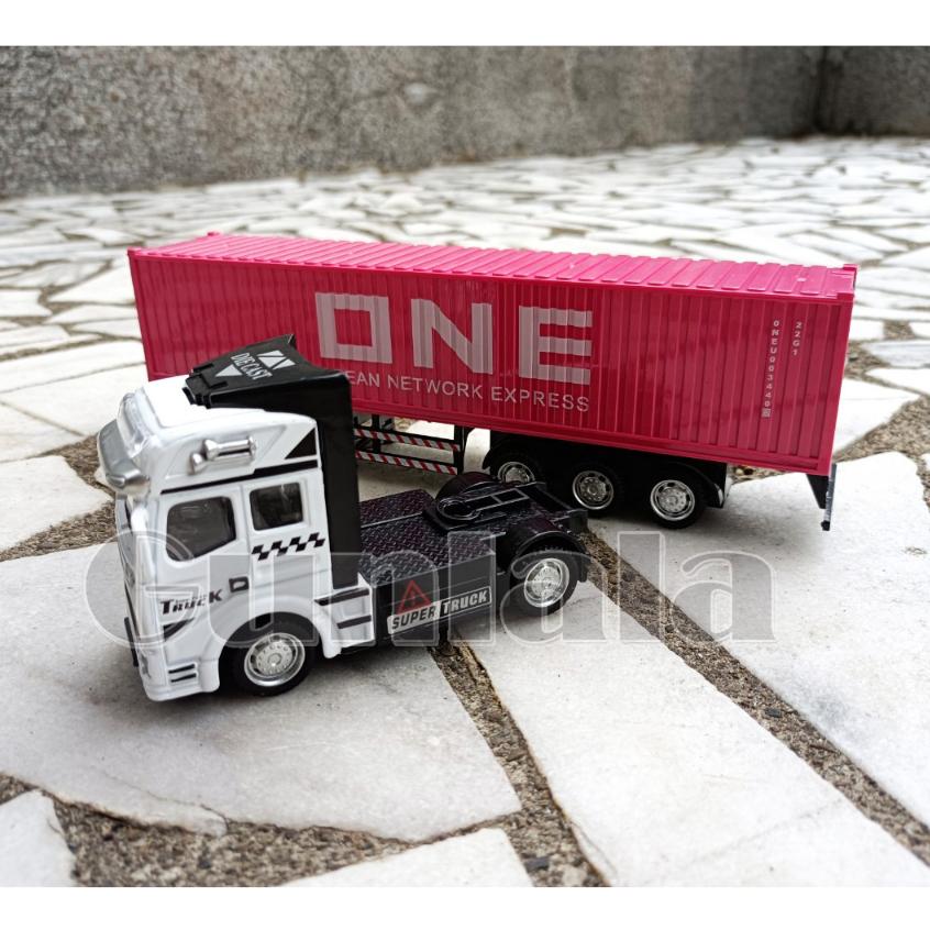 貨櫃車模型 40呎貨櫃 卡車頭 1:50 大貨櫃車 拖車頭 模型貨櫃車 Truck Model 拖車 1/50-細節圖5