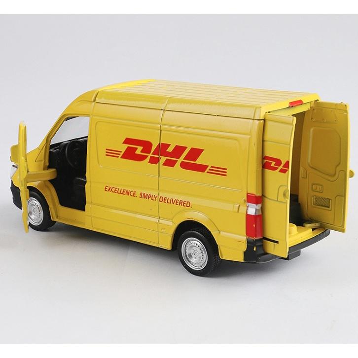 Benz Sprinter 賓士 DHL物流模型車 VAN CARGO 輕型多功能商用車 1:36 快遞車 麵包車-細節圖2