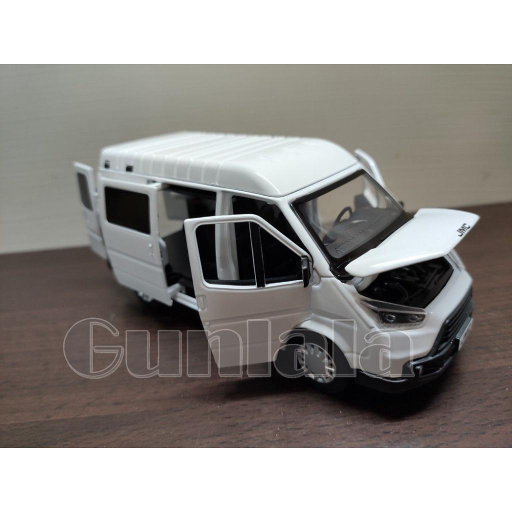 JMC 江鈴福特特順 商務廂型車 1:32模型車 救護車 1/32 ford transit同款箱型車麵包車 A180-細節圖2