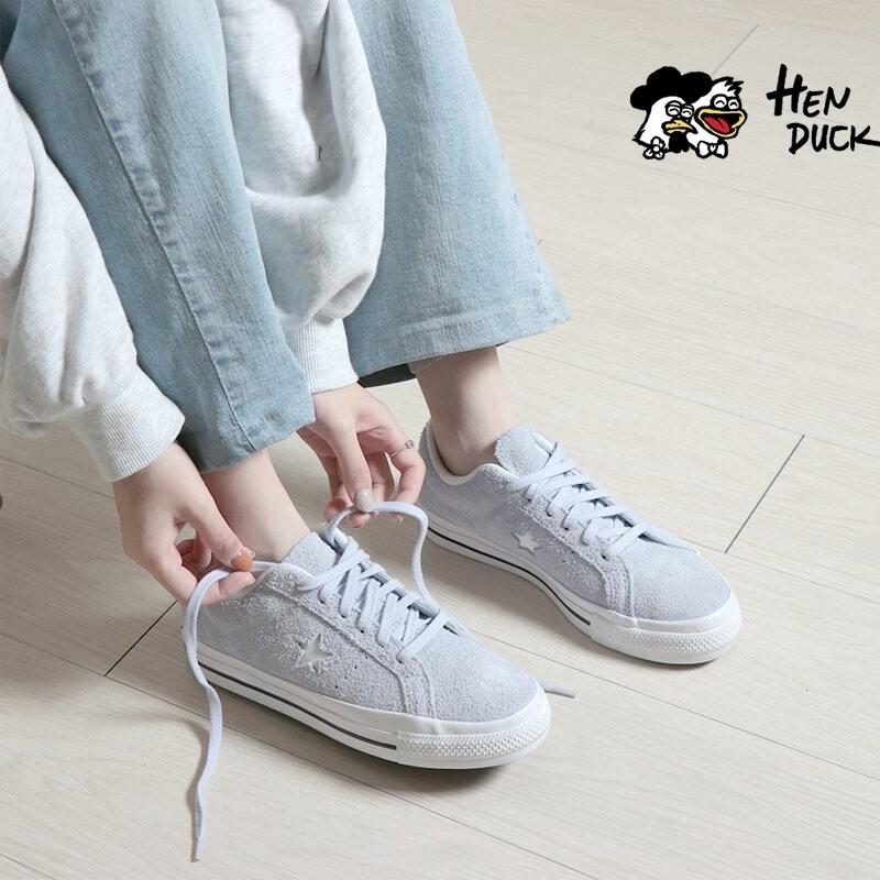 韓國代購 Converse One star Ox low suede 黑色 綠色 灰白 麂皮 低筒帆布鞋 男女板鞋-細節圖9