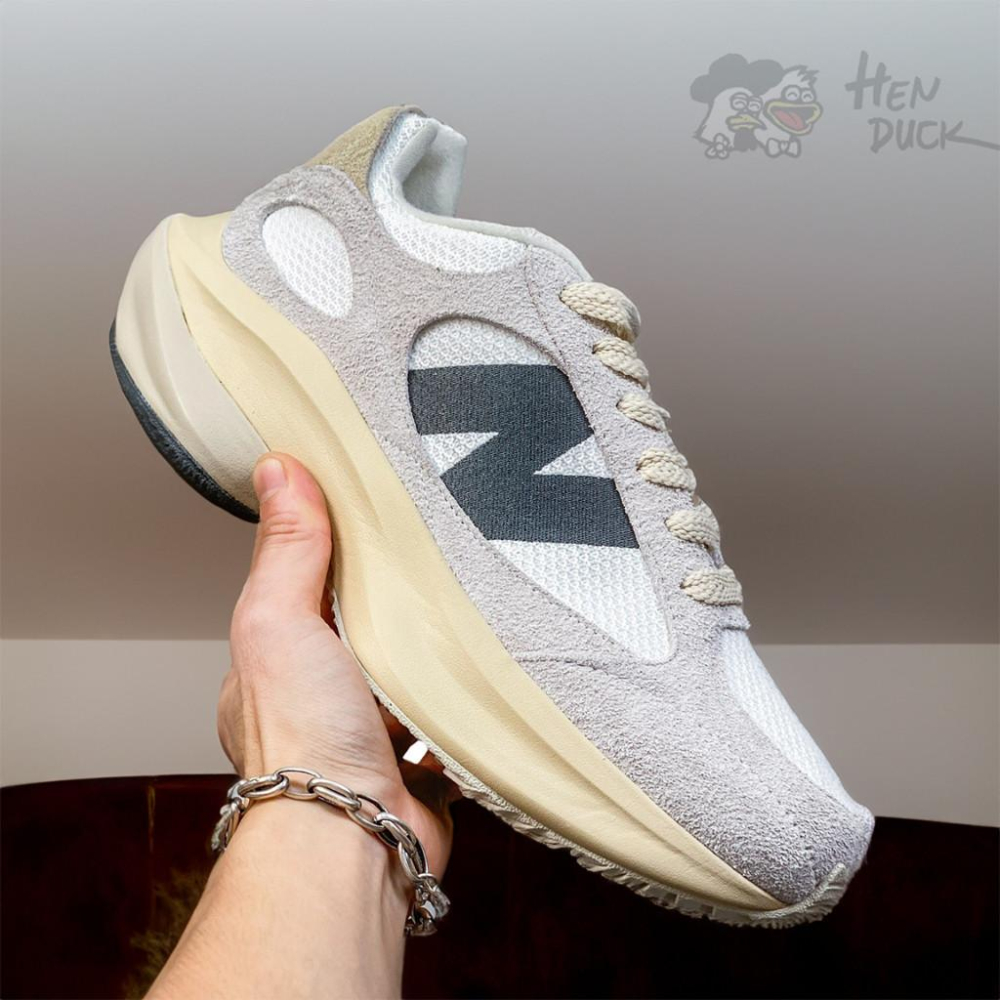韓國代購 New balance Warped runner 海鹽色 老爹鞋 運動休閒鞋 麂皮 男女款 厚底 增高-細節圖4