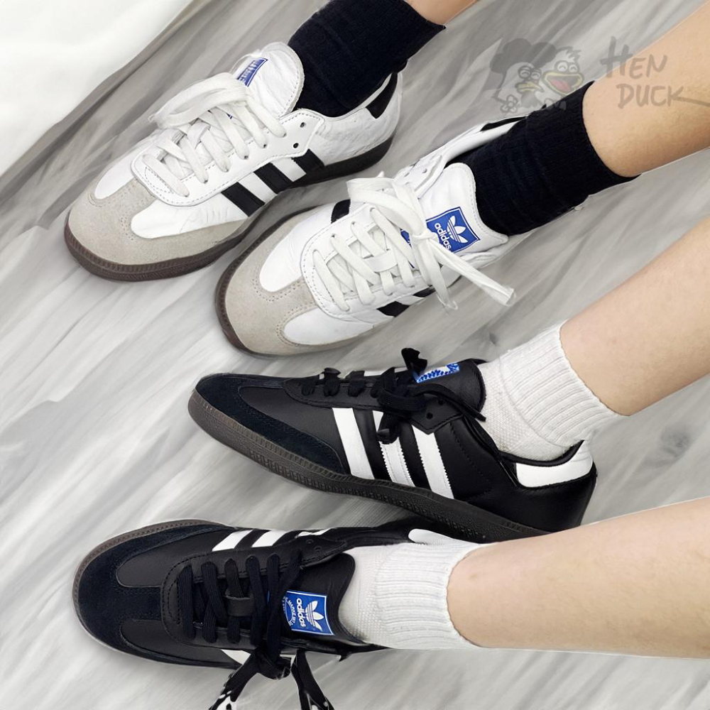 韓國代購 Adidas Originals Samba OG 灰白色 黑色 焦糖底 運動休閒鞋 男女款 B75806-細節圖6