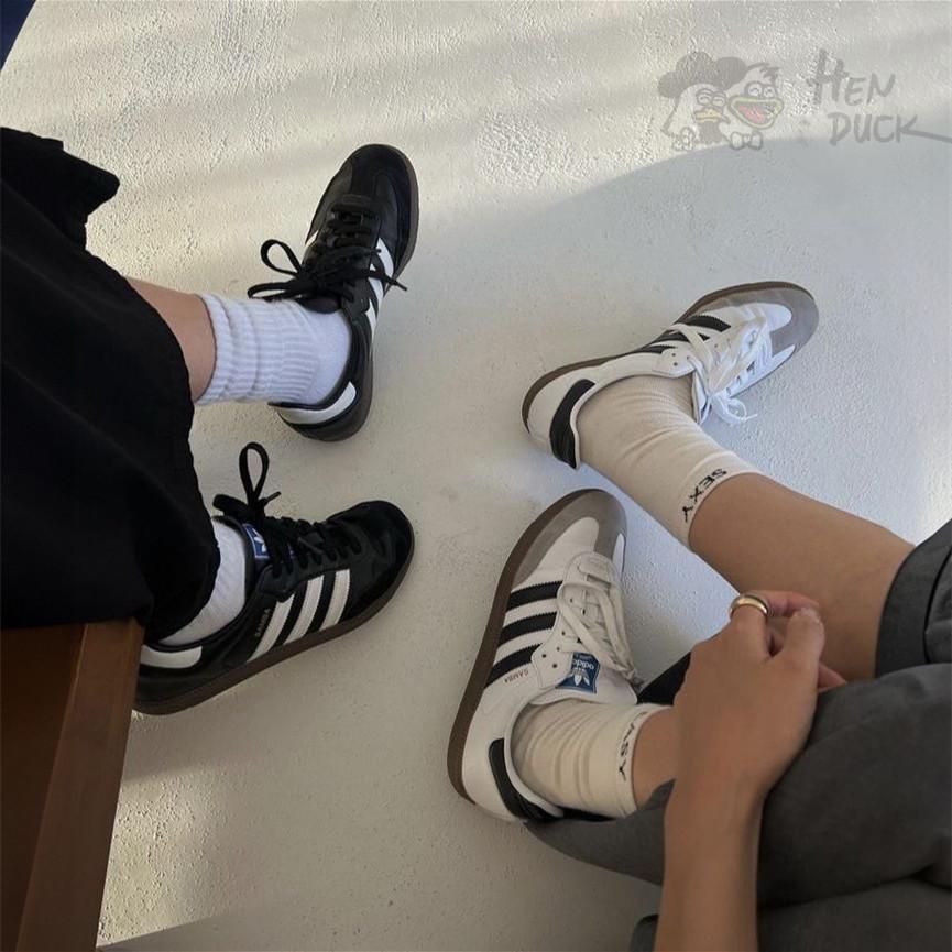 韓國代購 Adidas Originals Samba OG 灰白色 黑色 焦糖底 運動休閒鞋 男女款 B75806-細節圖8