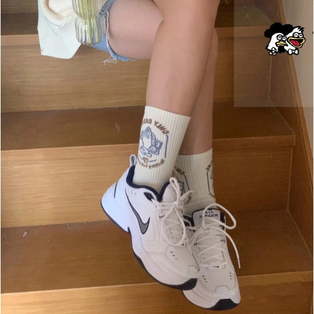 韓國正品代購 Nike Air Monarch 4 白藍 老爹鞋 M2k 復古休閒鞋 運動鞋 緩震 透氣 男女同款-細節圖6