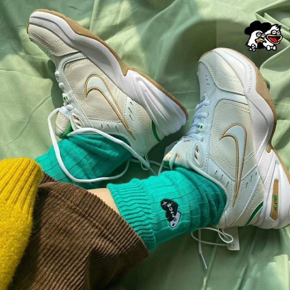 韓國正品代購 Nike Air Monarch 4 白藍 老爹鞋 M2k 復古休閒鞋 運動鞋 緩震 透氣 男女同款-細節圖9