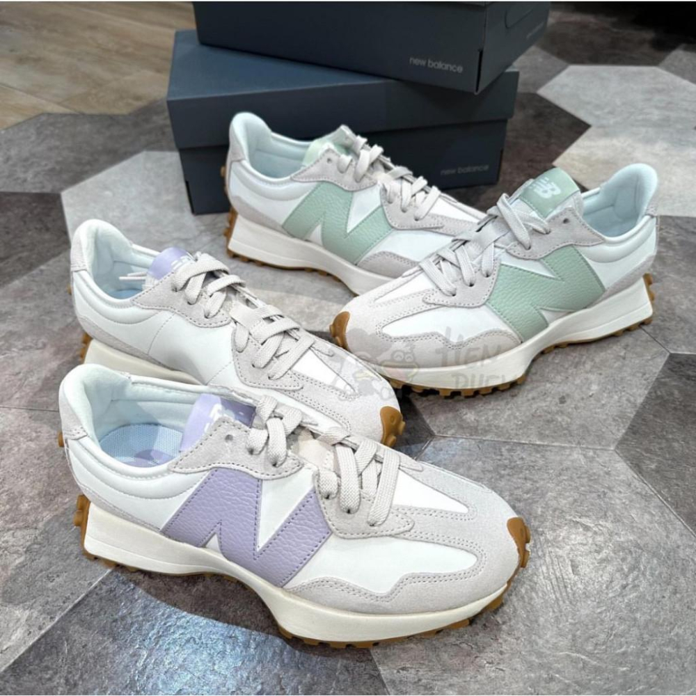 韓國代購 new balance 327 NB327 蜜桃粉 薄荷綠 寶寶藍 運動休閒鞋 女鞋 薰衣紫 WS327OS-細節圖2