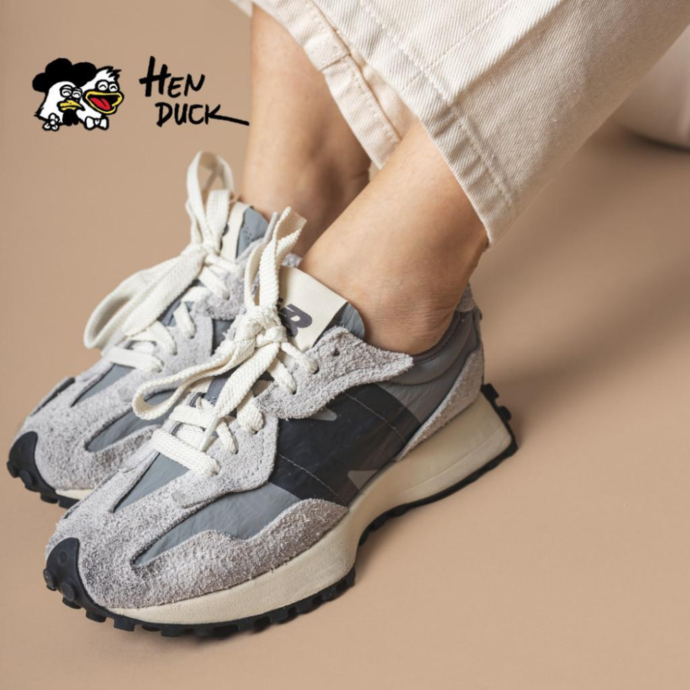 韓國代購 New balance 327 髒髒鞋 灰黑色 NB 327 防滑耐磨 慢跑鞋 運動休閒鞋 U327WCA-細節圖7