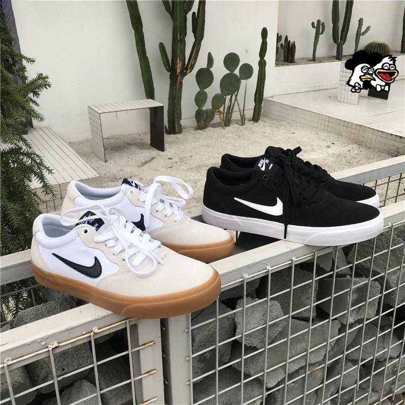韓國代購 Nike SB Chron SLR 黑白 奶茶色 焦糖 棕色 低筒 復古休閒板鞋 男女款 CD6278-002-細節圖2