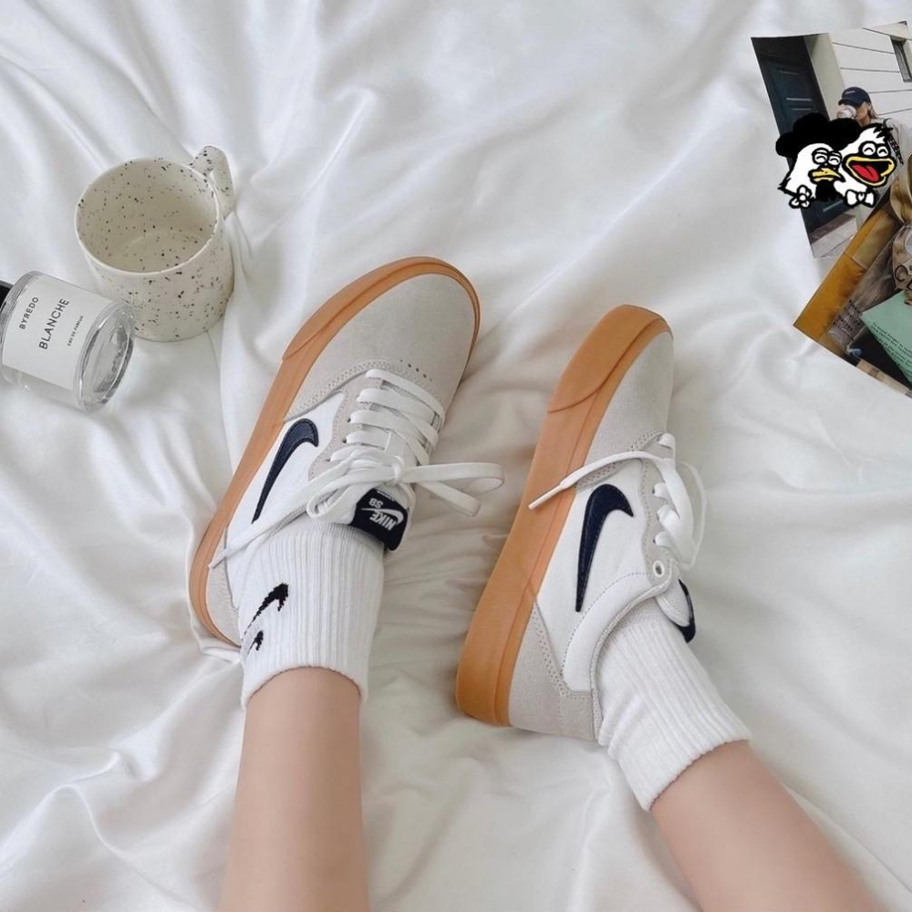 韓國代購 Nike SB Chron SLR 黑白 奶茶色 焦糖 棕色 低筒 復古休閒板鞋 男女款 CD6278-002-細節圖5