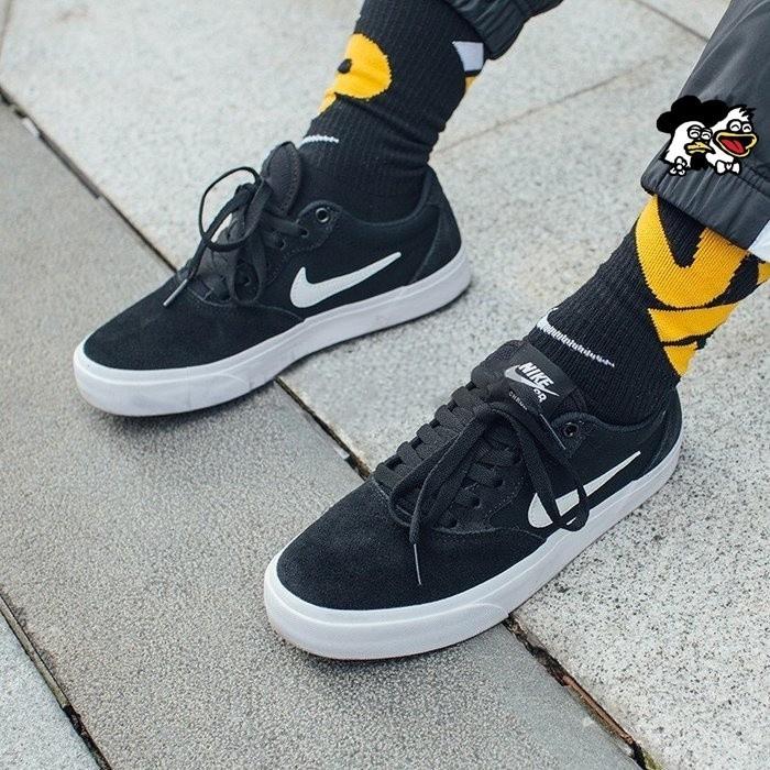 韓國代購 Nike SB Chron SLR 黑白 奶茶色 焦糖 棕色 低筒 復古休閒板鞋 男女款 CD6278-002-細節圖7