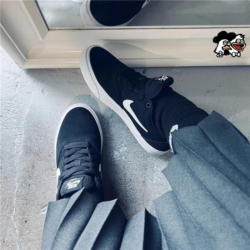 韓國代購 Nike SB Chron SLR 黑白 奶茶色 焦糖 棕色 低筒 復古休閒板鞋 男女款 CD6278-002-細節圖9