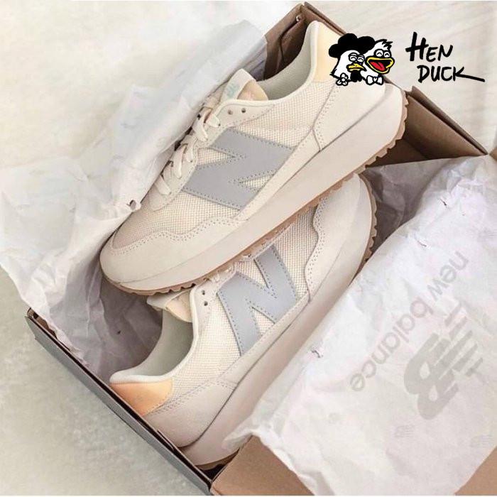 韓國代購 New balance 237 燕麥銀藍 淺奶茶 復古 運動休閒鞋 慢跑鞋 鋸齒 男女款 WS237HN1-細節圖7