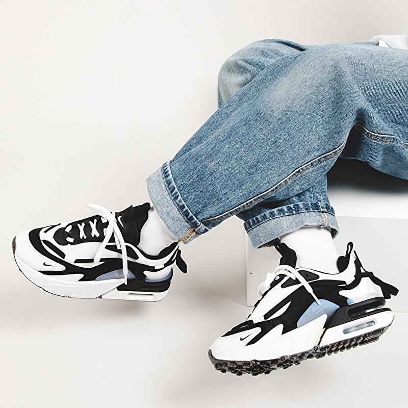 韓國代購 Nike Air Max Furyosa 白黑藍 雙層氣墊 減震 復古休閒鞋 慢跑鞋 DH0531-002-細節圖5