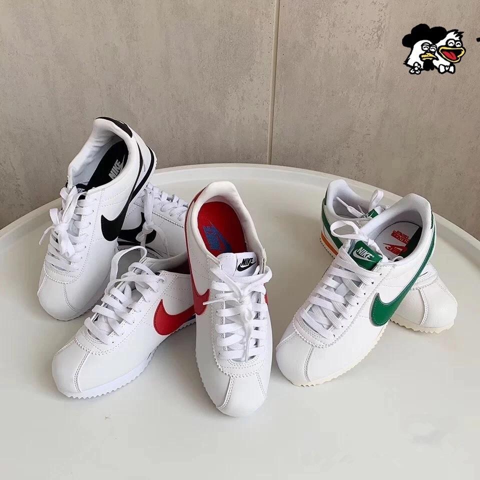 韓國代購 Nike Classic Cortez 白藍紅 黑白 黑色 復古 阿甘鞋 跑步鞋 防滑 輕盈 男女 情侶鞋-細節圖2