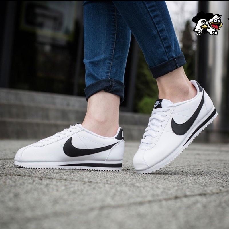 韓國代購 Nike Classic Cortez 白藍紅 黑白 黑色 復古 阿甘鞋 跑步鞋 防滑 輕盈 男女 情侶鞋-細節圖8