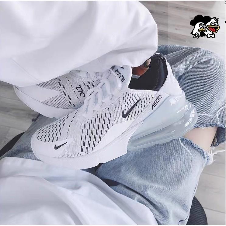 韓國代購 Nike air max 270 網面 白色 黑白 透氣 休閒鞋 運動鞋 全掌氣墊 輕便 跑步鞋 男女同款-細節圖2
