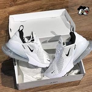 韓國代購 Nike air max 270 網面 白色 黑白 透氣 休閒鞋 運動鞋 全掌氣墊 輕便 跑步鞋 男女同款-細節圖6