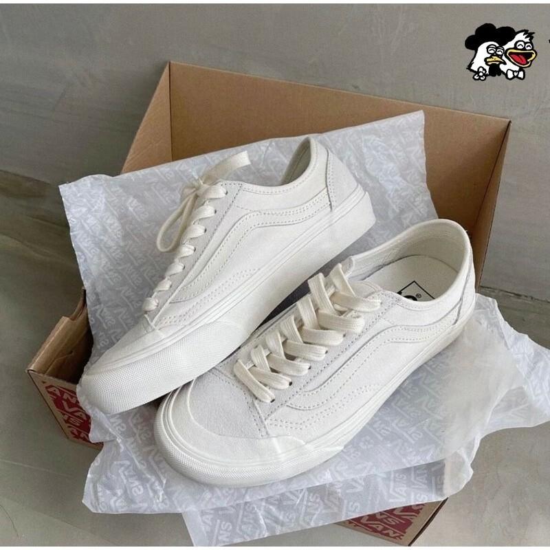 韓國代購 VANS STYLE 36 DECON 米白 白線 純白 麂皮 帆布鞋 滑板鞋 情侶鞋 VN0A5HFF313-細節圖2