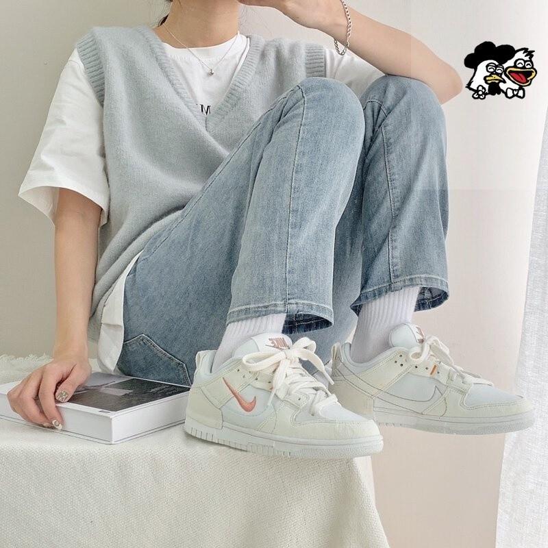 韓國正品免運 Nike Dunk Low Disrupt 2 灰白 孔雀綠 低筒休閒板鞋 環保 DH4402-100-細節圖4