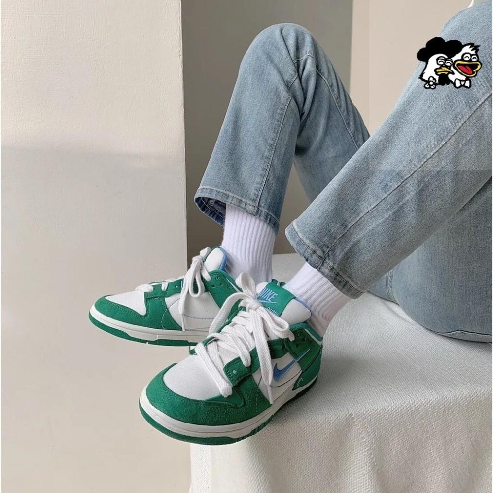 韓國正品免運 Nike Dunk Low Disrupt 2 灰白 孔雀綠 低筒休閒板鞋 環保 DH4402-100-細節圖9