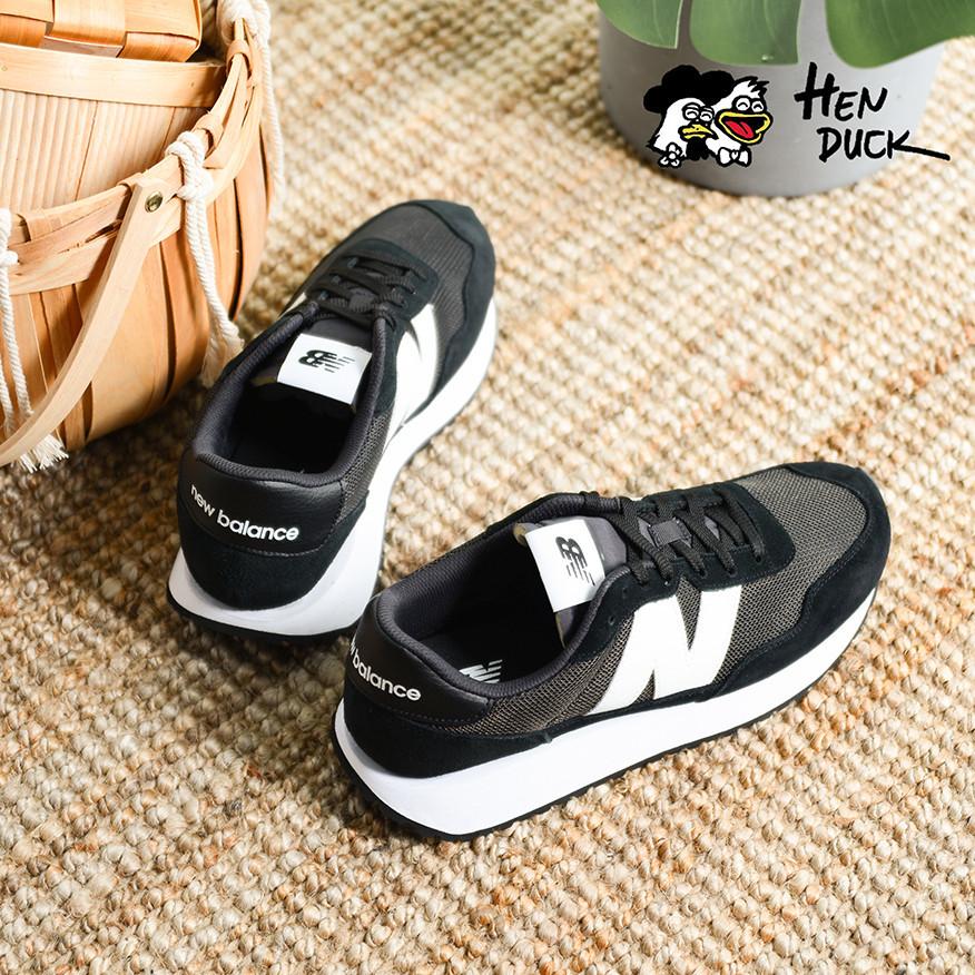 韓國代購 New balance 237 黑白色 米白色 增高款 復古 運動休閒鞋 慢跑鞋 情侶鞋 MS237CC/CB-細節圖2