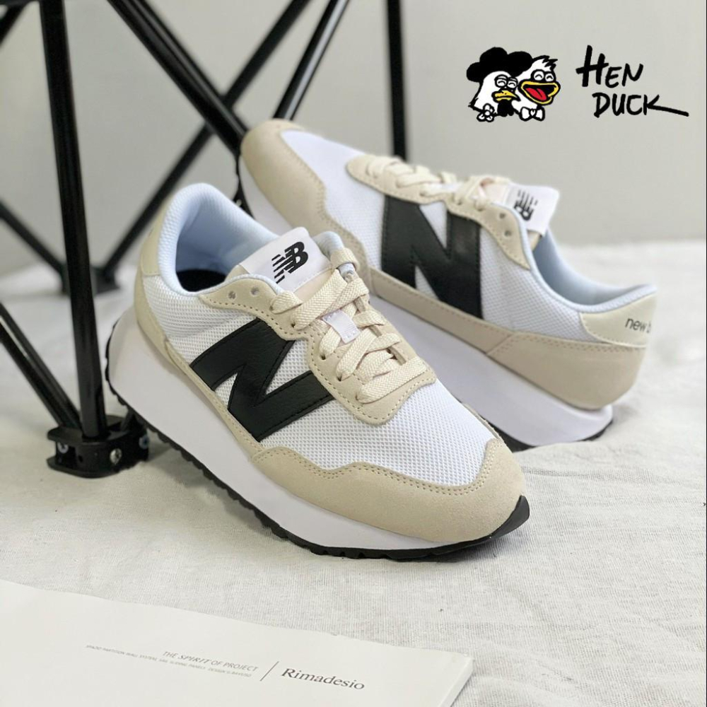 韓國代購 New balance 237 黑白色 米白色 增高款 復古 運動休閒鞋 慢跑鞋 情侶鞋 MS237CC/CB-細節圖6