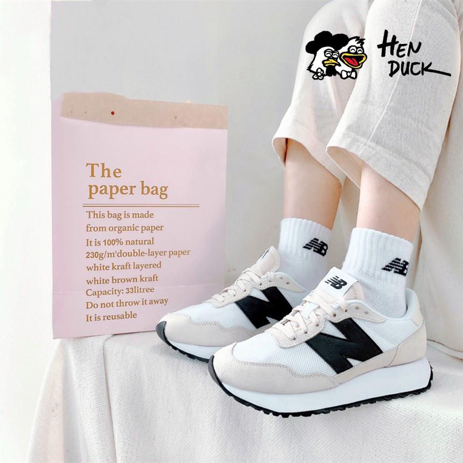 韓國代購 New balance 237 黑白色 米白色 增高款 復古 運動休閒鞋 慢跑鞋 情侶鞋 MS237CC/CB-細節圖9