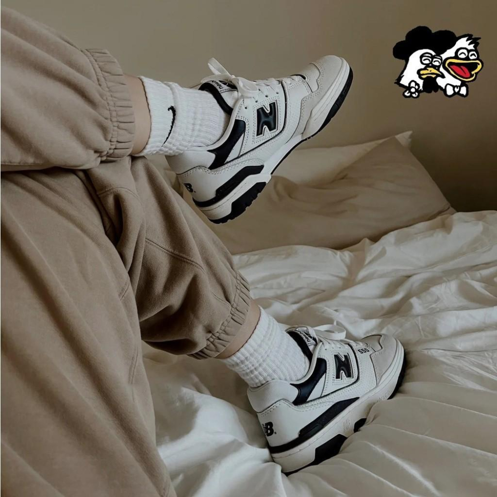 韓國kr代購 New balance 550 白綠 藏青色 復古籃球鞋 防滑 耐磨 NB550 輕便 BB550LWT-細節圖6