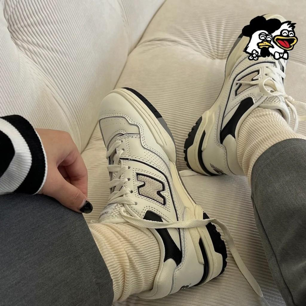 韓國kr代購 New balance 550 白綠 藏青色 復古籃球鞋 防滑 耐磨 NB550 輕便 BB550LWT-細節圖8