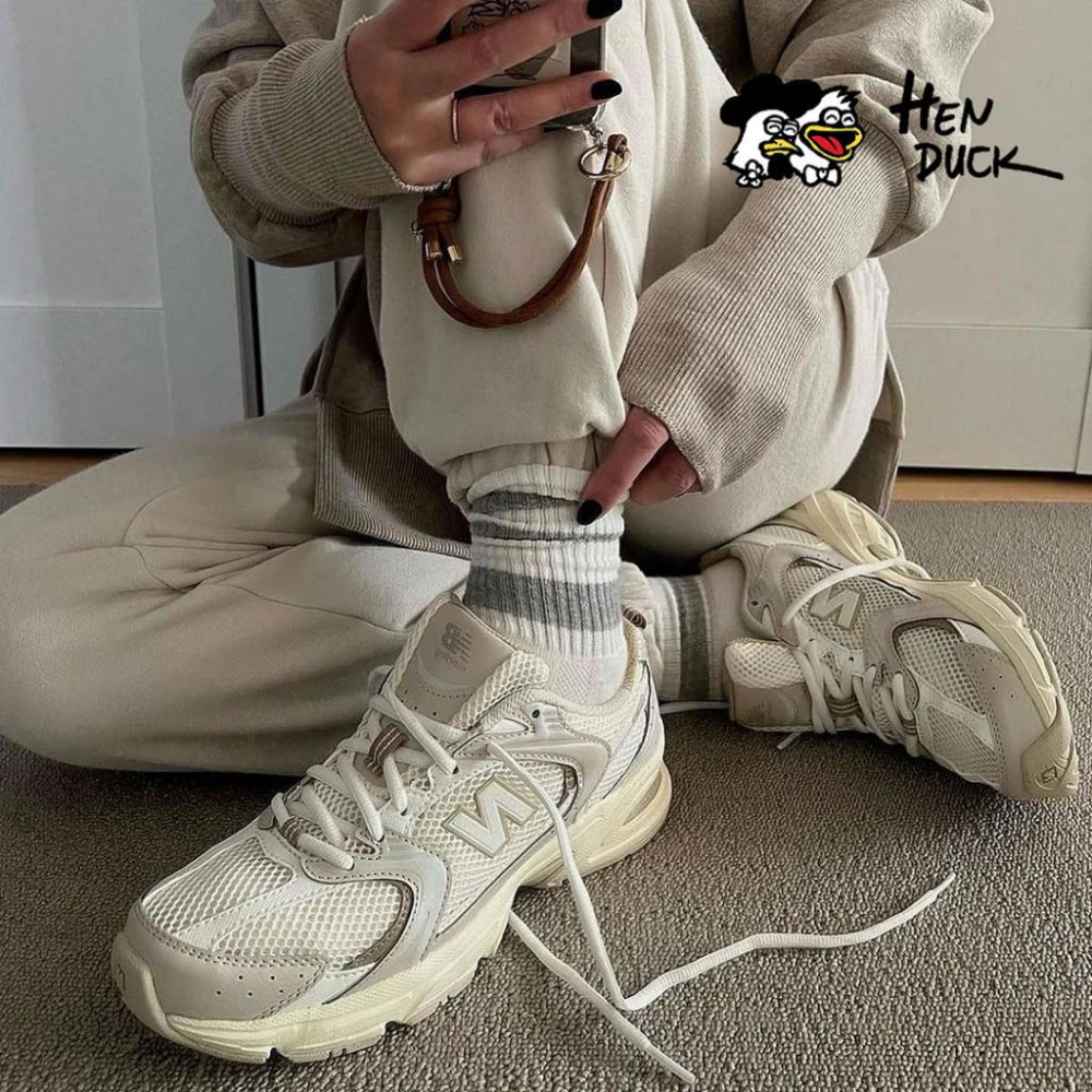 韓國代購 New balance 530 白灰淺灰 燕麥奶油米色 運動休閒鞋 老爹鞋 NB530 男女款 MR530AD-細節圖8