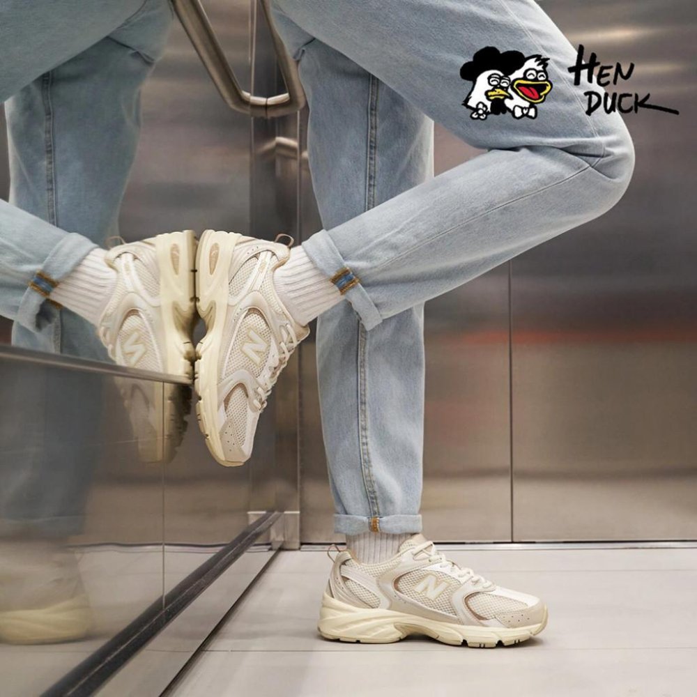 韓國代購 New balance 530 白灰淺灰 燕麥奶油米色 運動休閒鞋 老爹鞋 NB530 男女款 MR530AD-細節圖9