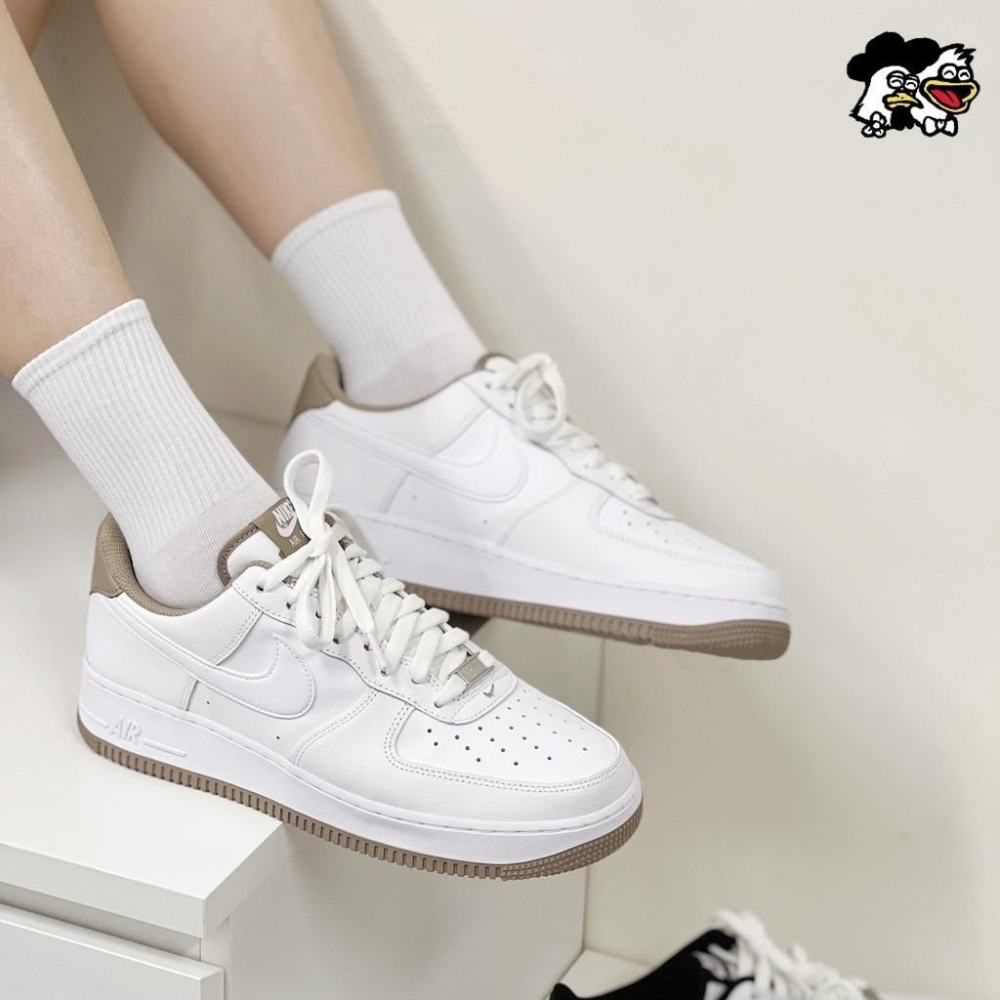 韓國代購 Nike Air Force 1 白色 焦糖拿鐵 黑白 滑板鞋 空軍一號 男女休閒鞋 DR9867100-細節圖9